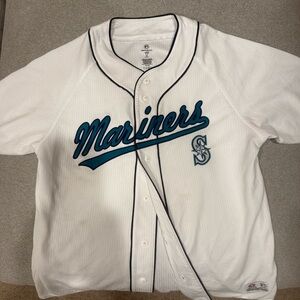 Mariners White and Teal Baseball Jersey